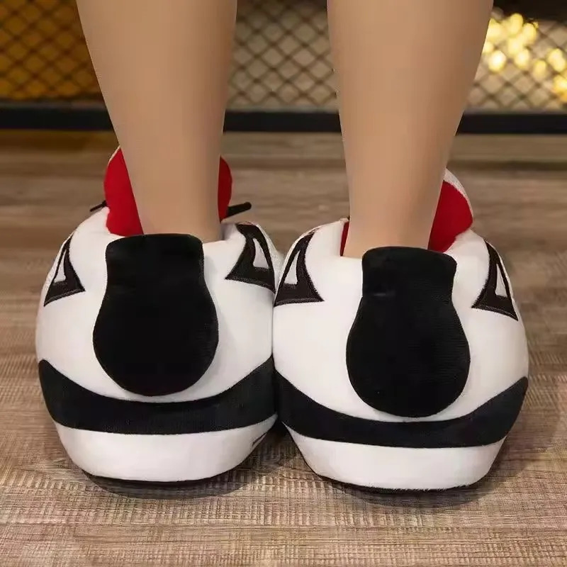 Womens/Men Winter Cotton Shoes Cute Cartoon Animal Warm Home Plush Shoes Woman Male Foam Sneakers Bread Fat Slippers Size 36-44 250711