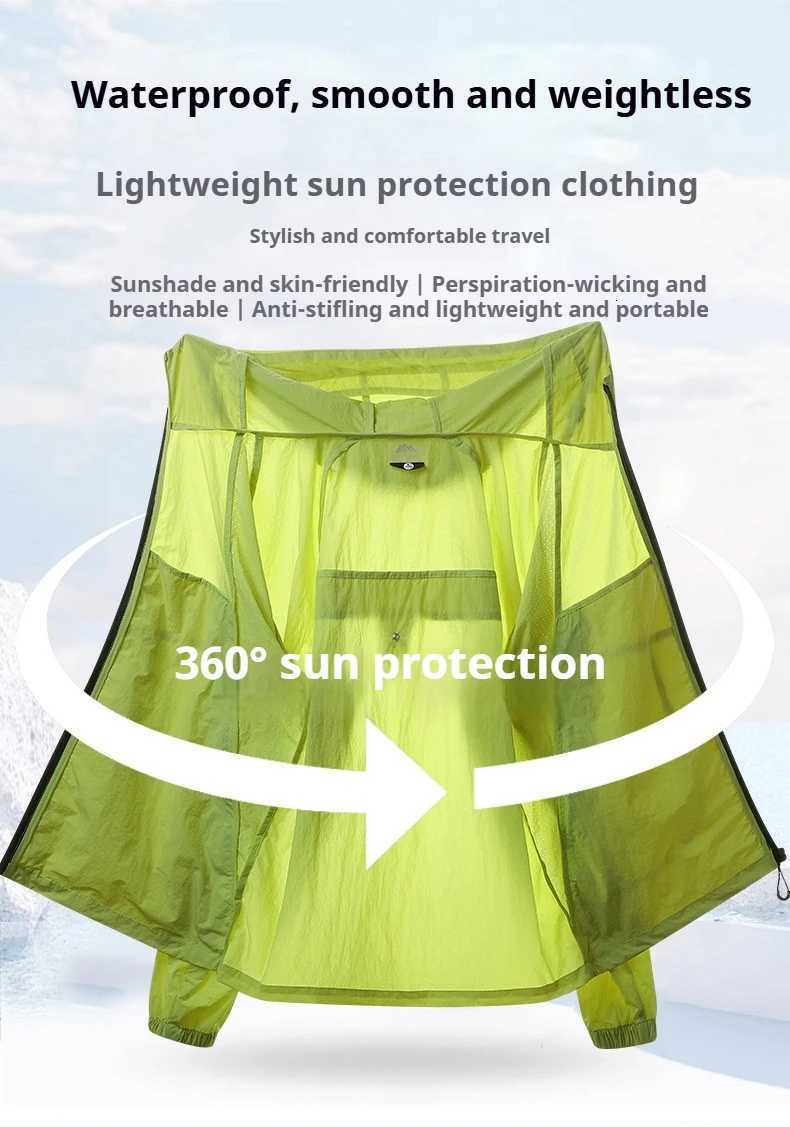Summer UV Protection Jacket for Men and Women Lightweight Breathable Sun Protection Clothing Quick-Drying Outdoor Hiking Daily W250711