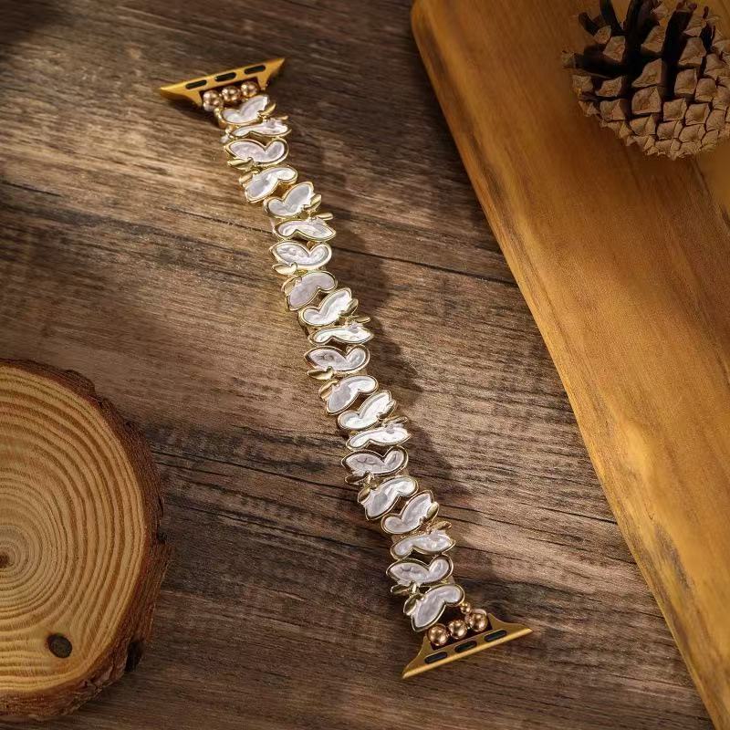 Irregular Butterfly Metal Strap for Apple Watch678910SE watch strap for Huawei 250711