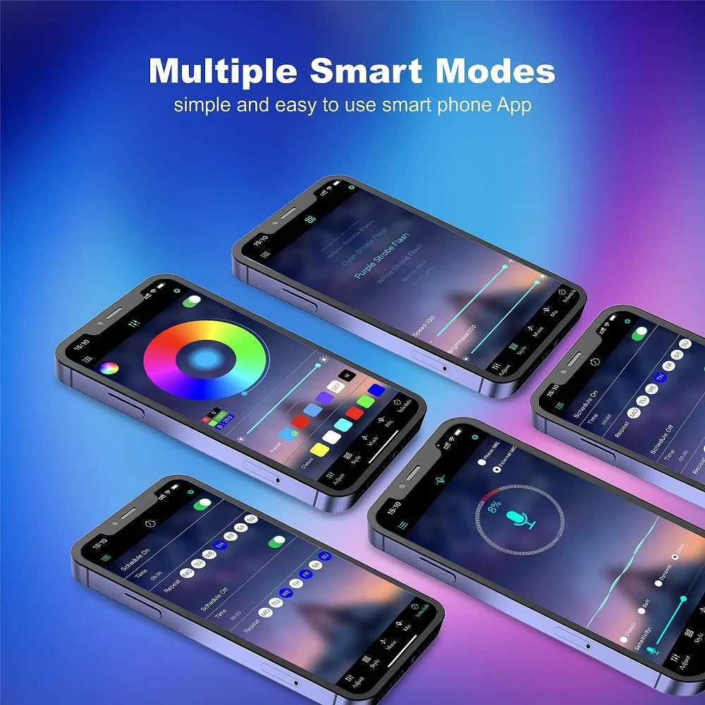 1M-15M RGB LED Strip Lights Music Sync APP Control Without Remote Flexible Diode Tape for Room Decoration TV BacklightXJ250710