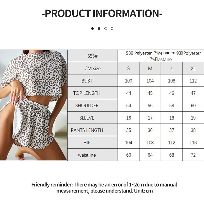 Sexy spotted leopard lace vest shorts suit fashion tight figure summer girl suit navel top