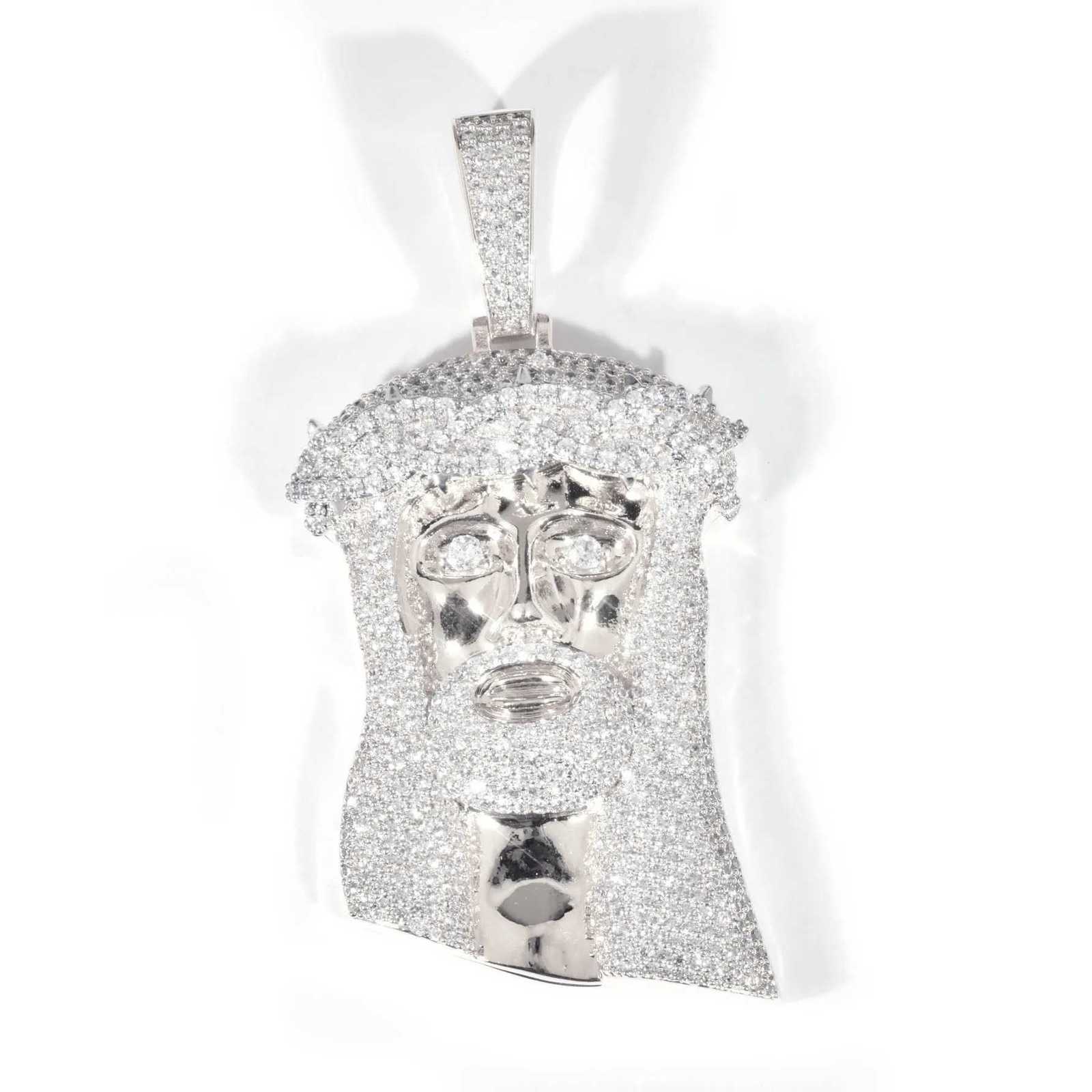 1000 King Thorn Crown Jesus Pendant Hip Hop Necklace Chain For Men Women Gold Silver Color Fashion Icy Rapper Jewelry Gift W250710