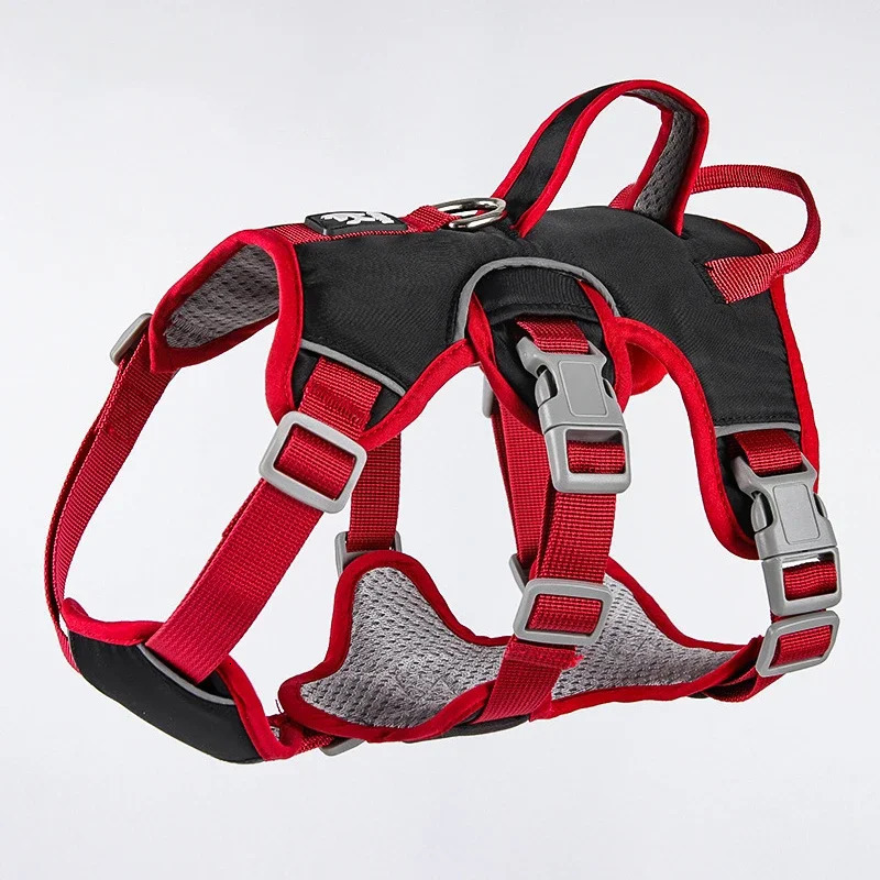 Durable Pet Dog Vest Harness Explosion-proof Big Dogs Harnesses Reflective French Bulldog Collar Shepherd Dogs Walking Supplies 250716