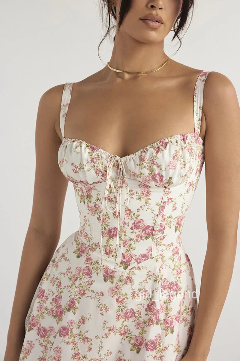 y Women Elegant Floral Beach Vacation Bodycon Streetwear Long Temperament Solid Color Fashion Highend Halter Dress