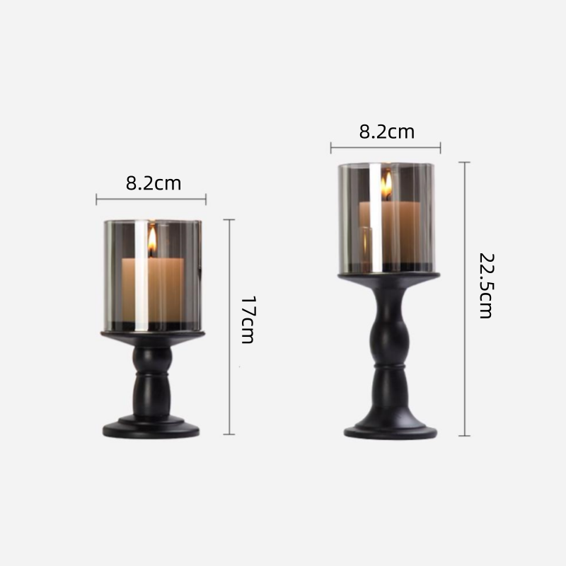 Vintage Metal Holders Black Roman Column Candelabrum Centerpieces Candle Stick Holder Home Decoration Accessories XJ260305
