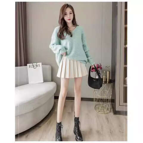 Safety Pants Zipper + Button Pleated JK Uniform Versatile Half Spring Summer Short Skirt Trendy B5