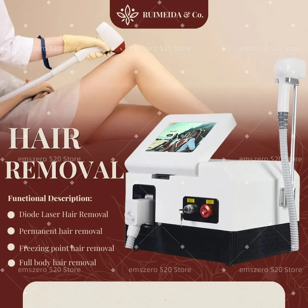 Professional Ice Platinum755 808 1064nm Diode Laser Hair Removal Machine with Cooling Permanent Painless Three Wavelength Epilator