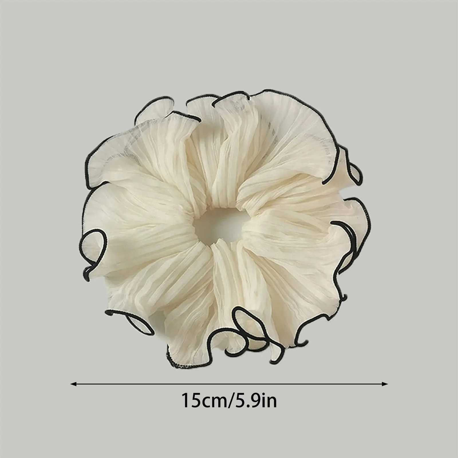 4PCS Elastic Headband French Vintage Chiffon Scrunchies Scrunchy Large Intestine Hair Rings Girls Hair Styling Accessories Y250711