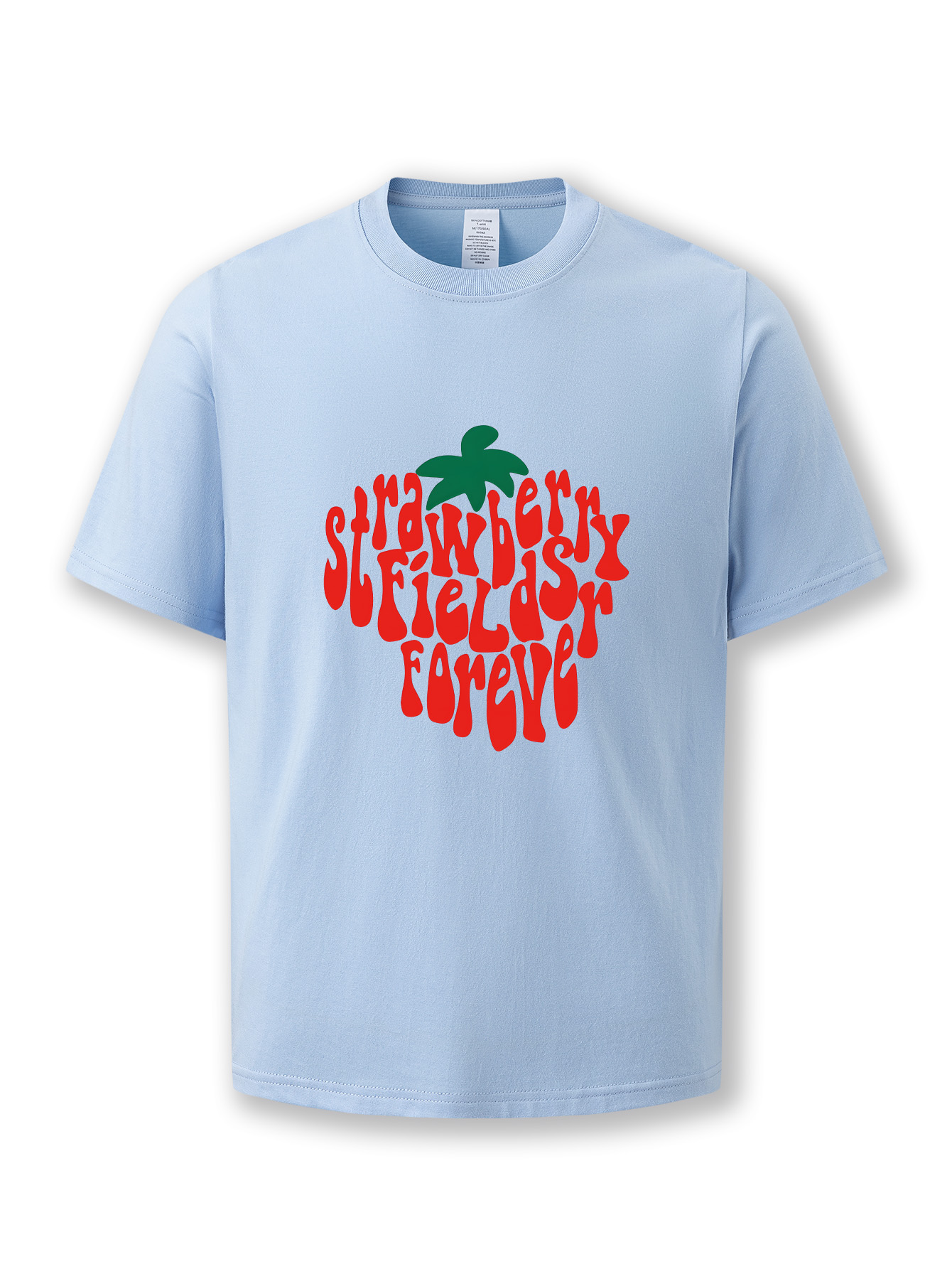 T-shirt women's summer round neck shirt 2025 new loose wild cotton T casual fruit strawberry printed short sleeve breathable fashion soft milk si