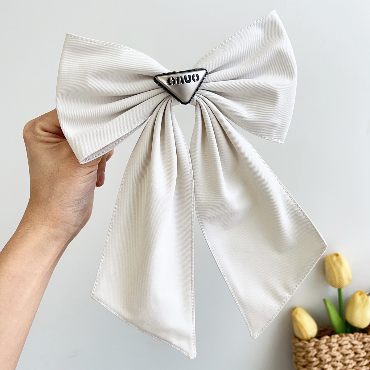 Korean Heavy Industry Hair Clip for Women Black Big Bow Hair Accessory for the Back of the Head Elegant and Graceful Spring Clip Hair Ornament 250711
