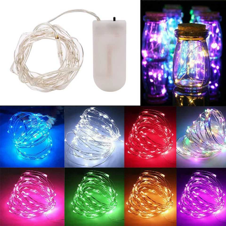 20 40LEDs Copper Wire Fairy Lights Battery Operated LED String Lights Party Wedding Indoor Christmas Decoration Garland Lights XJ250710