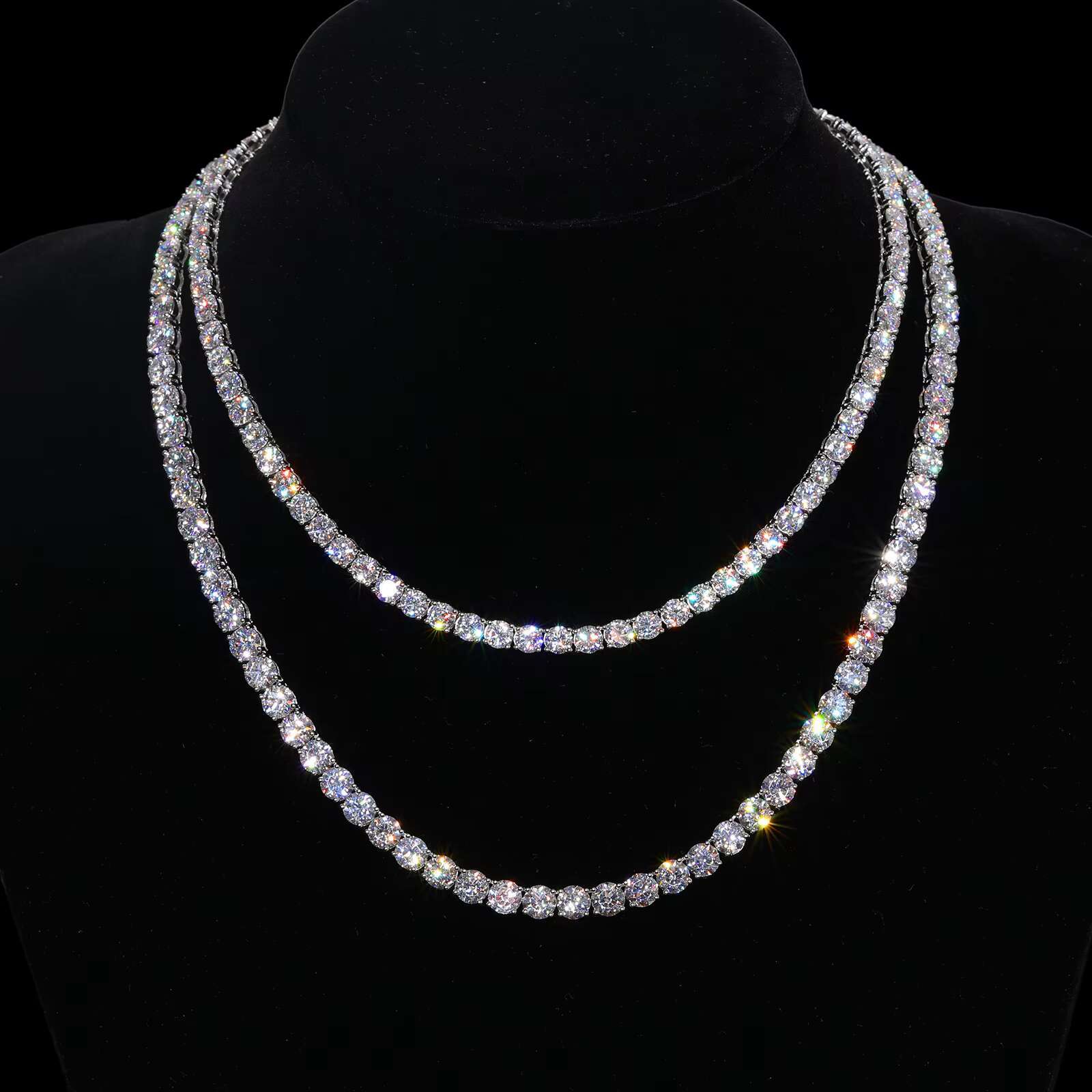 Dropshipping Pass Diamond Tester D Color VVS1 Moissanite Classic Tennis Chain 925 Sterling Silver Mossanite Fashion Necklace