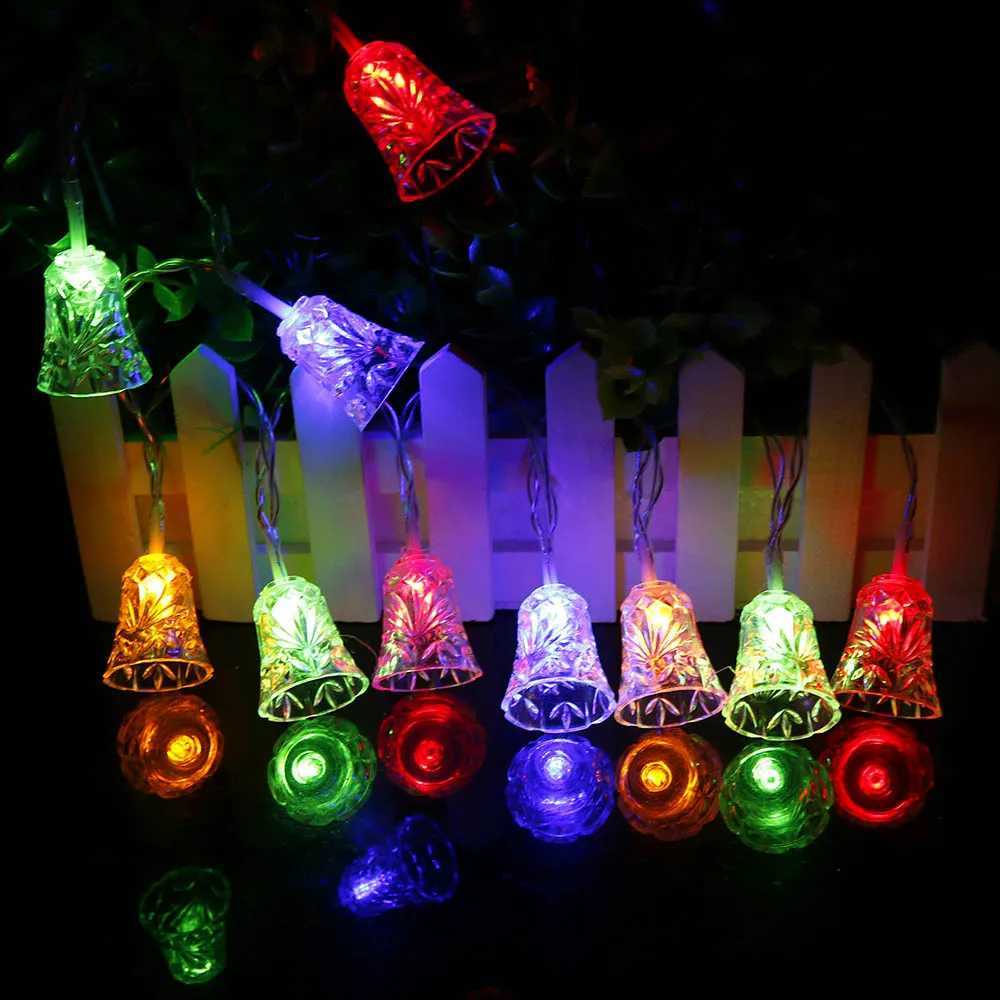 Led Christmas Lights Mini Bells Garland 1.5m 3m 6m Fairy String Lights Battery Operated Christmas Party Tree Decoration For Home XJ250710