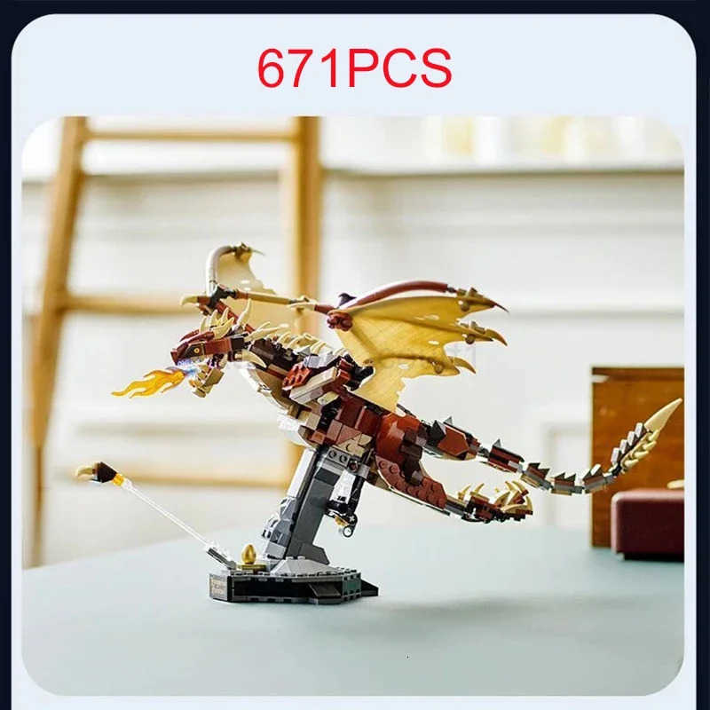 670pcs Hungarian Horntail Dragon Building Blocks 76406 Bricks Children Birthday Christmas Toys Gift For Kid Adult M250711