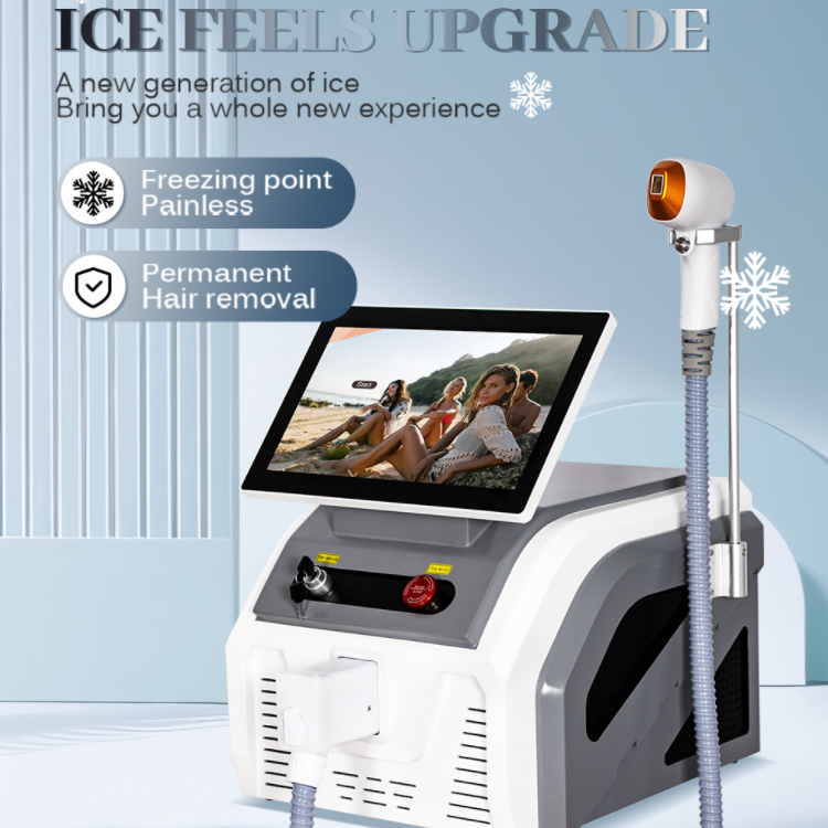 Nanometer Diode Laser Hair Removal Machine 2000W Hair Removal Beauty Instrument Ice Titanium Device 808 755 1064
