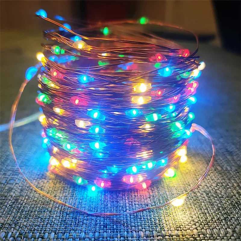 7m/12m/22m/32m Solar LED Fairy String Light Outdoor Waterproof 8 Modes Street Garland for Party Wedding Christmas Decoration Lamp XJ250710