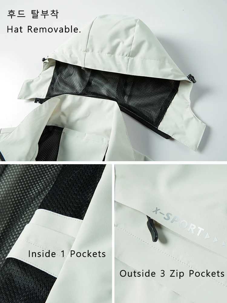 Spring Autumn Casual Jacket Men/Women Outdoor Waterproof and Windproof Hooded Windbreaker Coats W250711