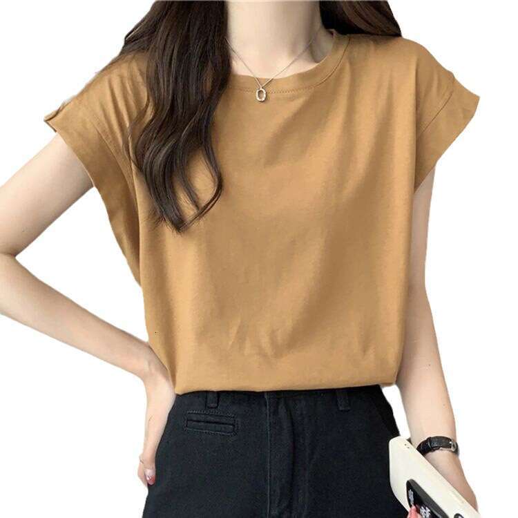 Design Sense Small Flutter T-Shirt Women's Summer New Loose Outerwear Base Shirt Short Sleeve Student Top Trendy B5