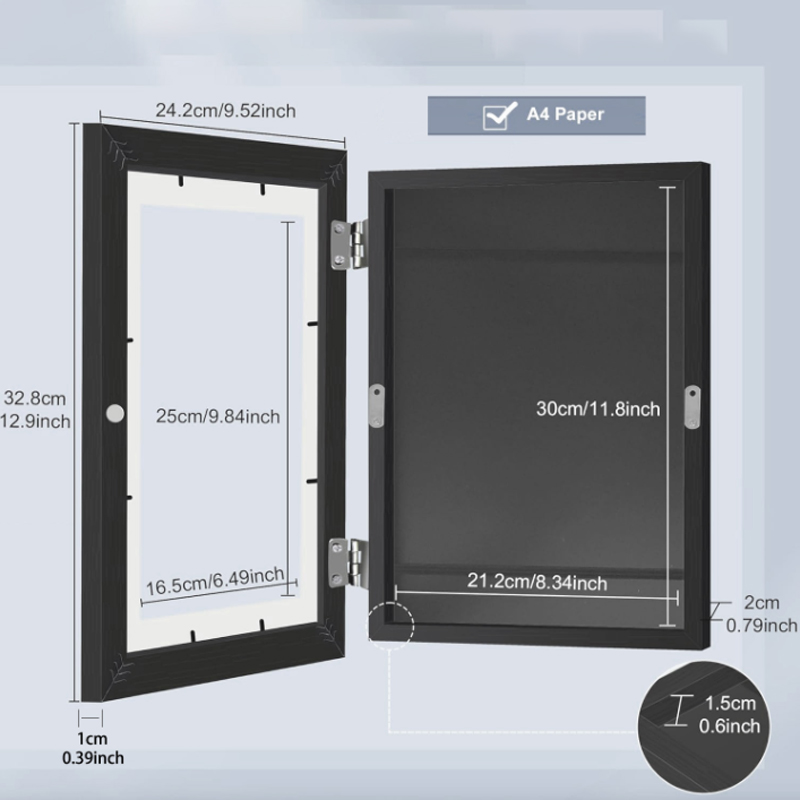 Flip Oil Painting A4 Children Art Works Storage Photo Frame Home Decoration H260306