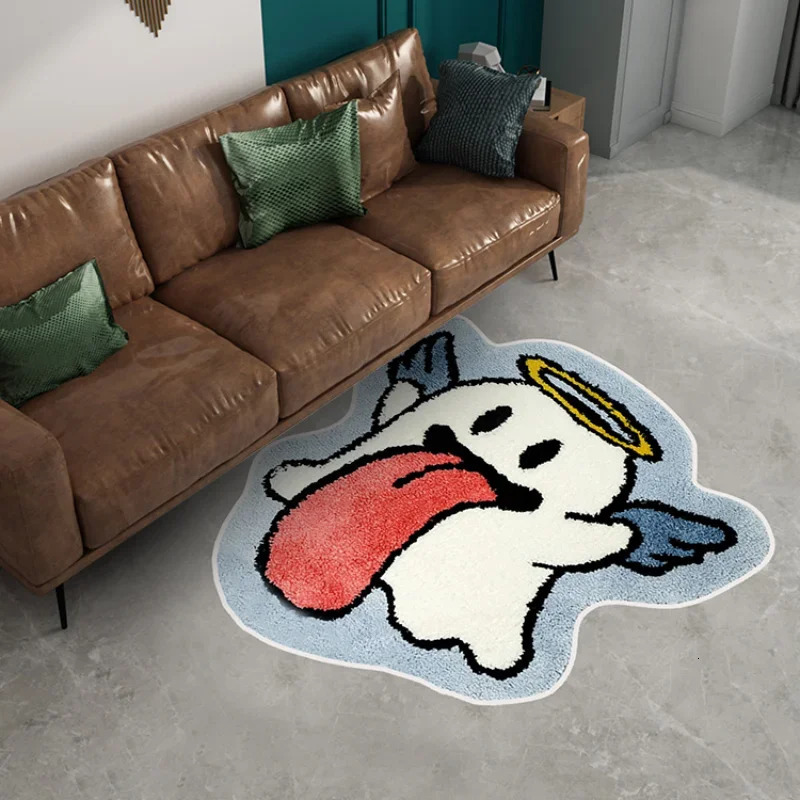 Creative Halloween Living Room Carpet Cute Angel Earth Cactus Money Bag Pattern Plush Rug Bathroom Nonslip Rugs Entrance Mat 250711