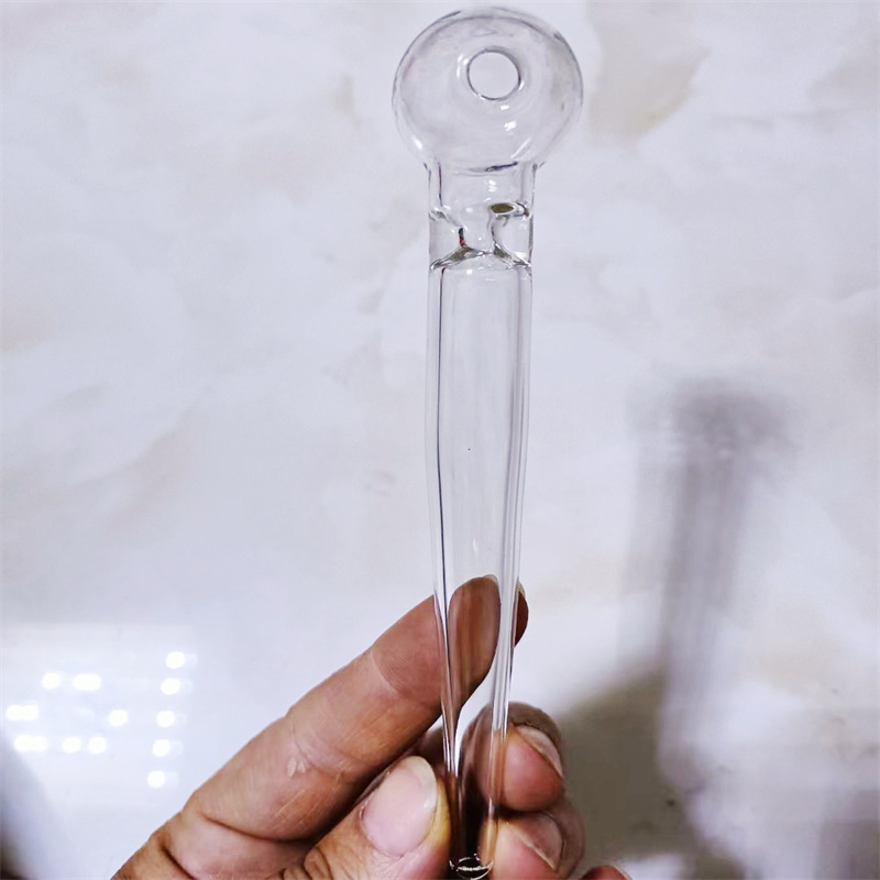 5PCS 15cm High Quality hookahs Pyrex Quartz Glass Oil Burner Pipe Clear Tube Thick smoking Hand Tobacco Dry herb cigarette pipe