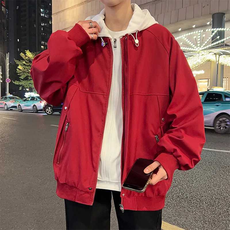 Outdoor Sports Camping Mountaineering Jackets Fashion Men Windproof British Wind Hooded Simple Storm Jacket Motorcycle Jacket W250711