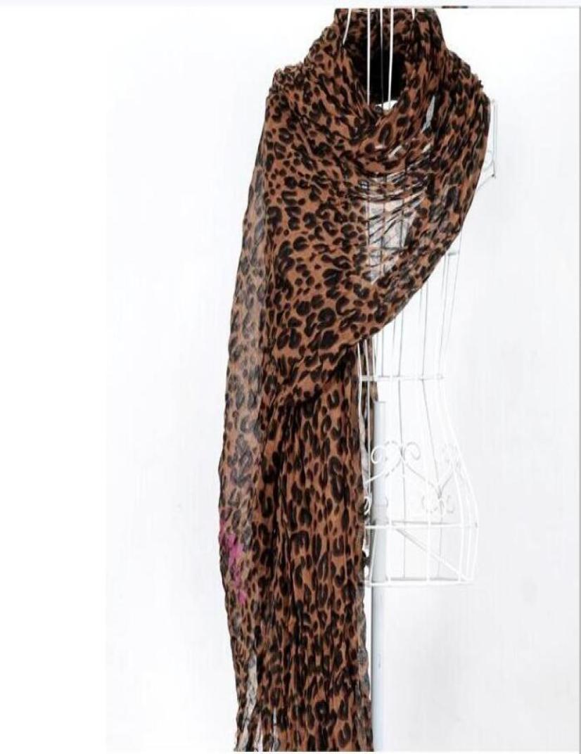 Whole female scarf warm High quality Designer scarves winter Leopard print Cotton Yarn Scarf shawl 20090CM1426050