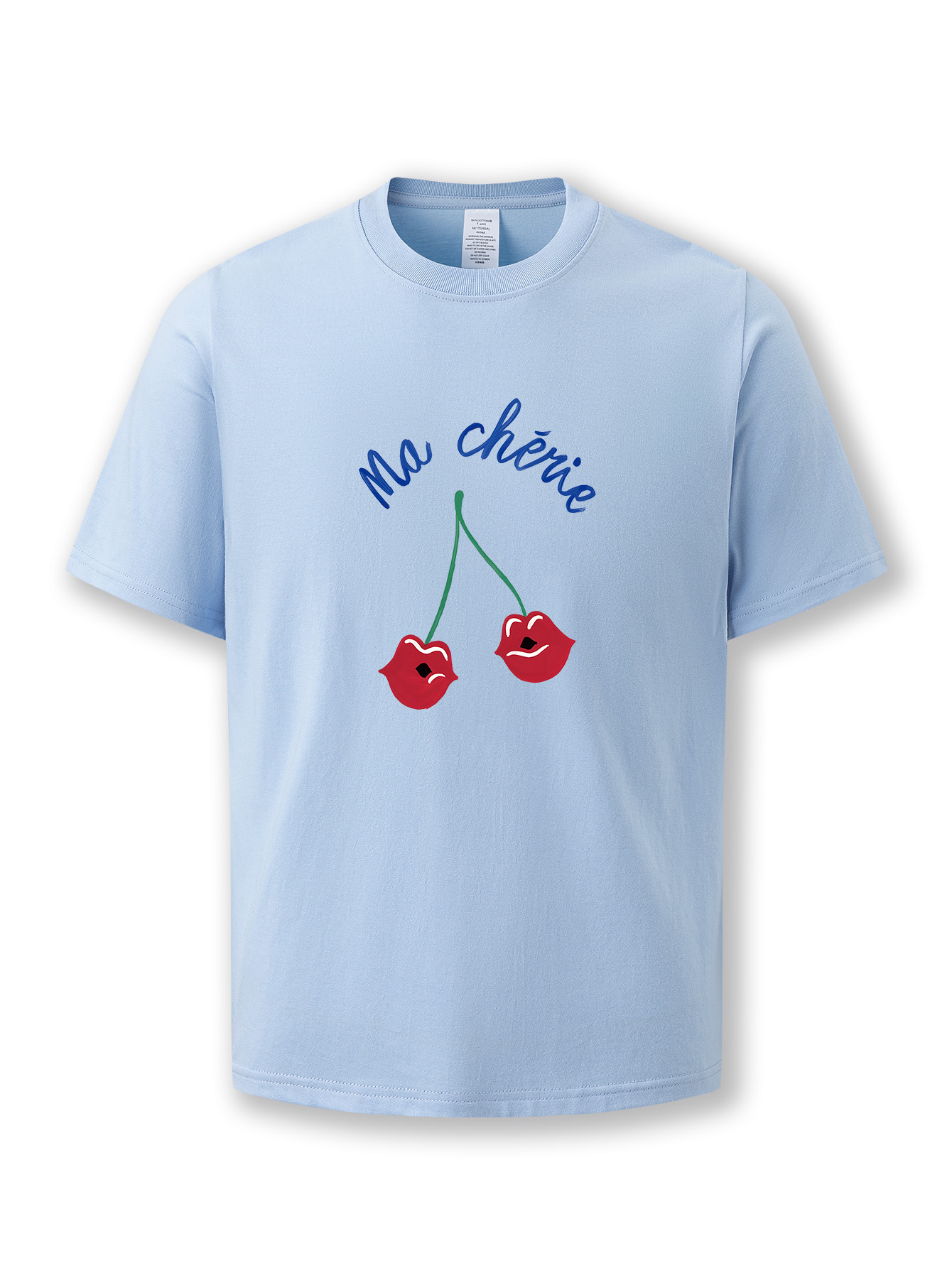 T-shirt women's summer round neck shirt 2025 new loose wild cotton T casual fruit strawberry printed short sleeve breathable fashion soft milk si