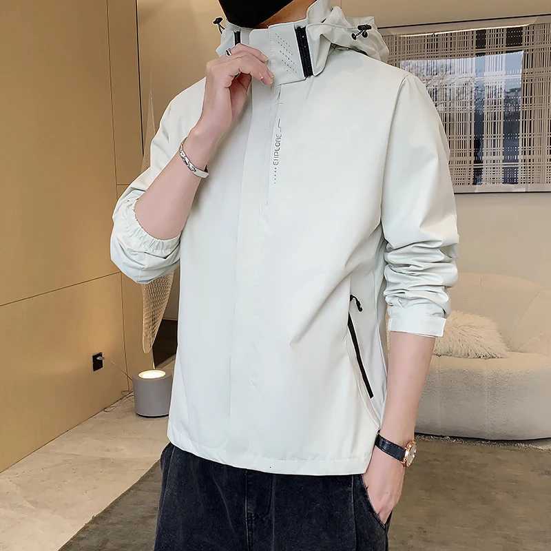 Spring Autumn Casual Jacket Men/Women Outdoor Waterproof and Windproof Hooded Windbreaker Coats Korean Fashion Mens Clothing W250711