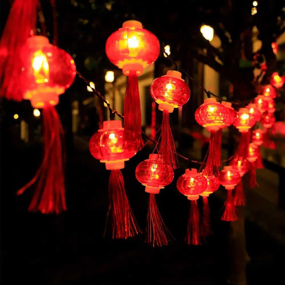 LED Crystal Tassel Lantern Lights New Year Spring Festival Day Decoration Spring Festival Arrangement Red Flashing String Lights XJ250710