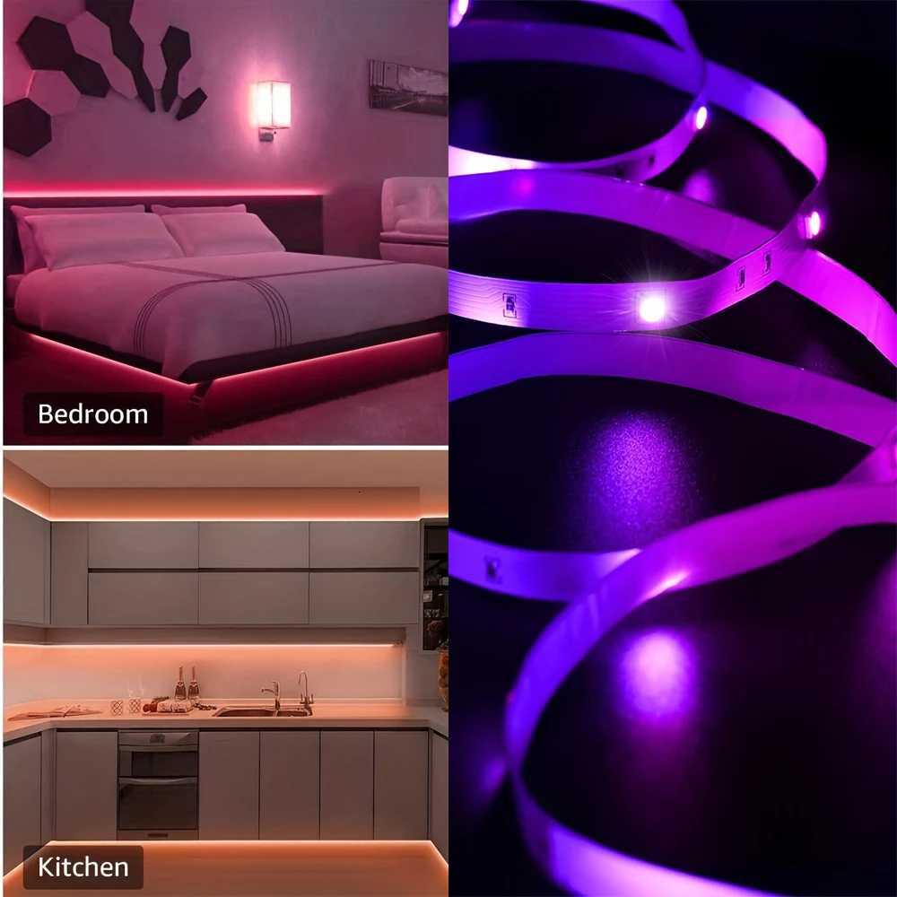 Battery Box Powered LED Color Light Strip Free 24 Keys Remote Control Suitable for TV Backlight Living Room etc. XJ250710