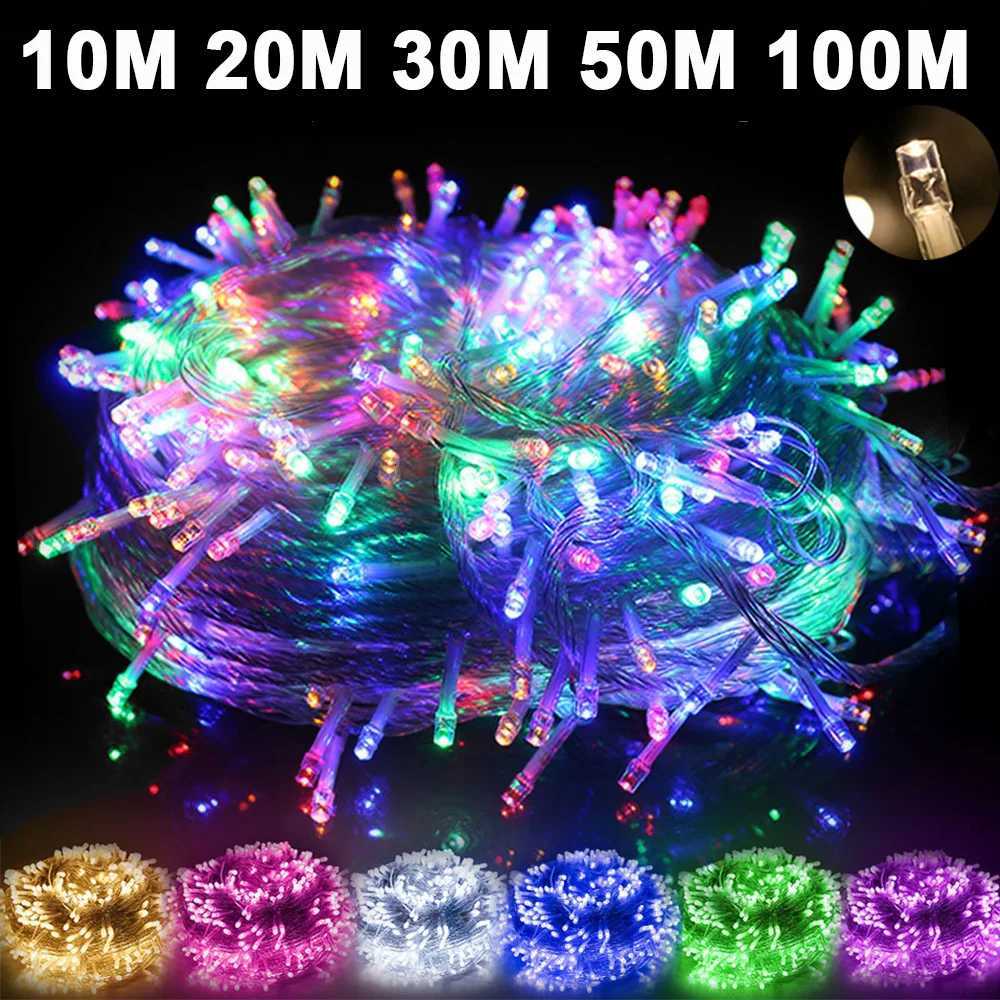 10-100M LED String Fairy Lights Indoor Outdoor Wedding Garland Light Waterproof Christmas Party Decoration EU/UK/US/AU PlugXJ250710