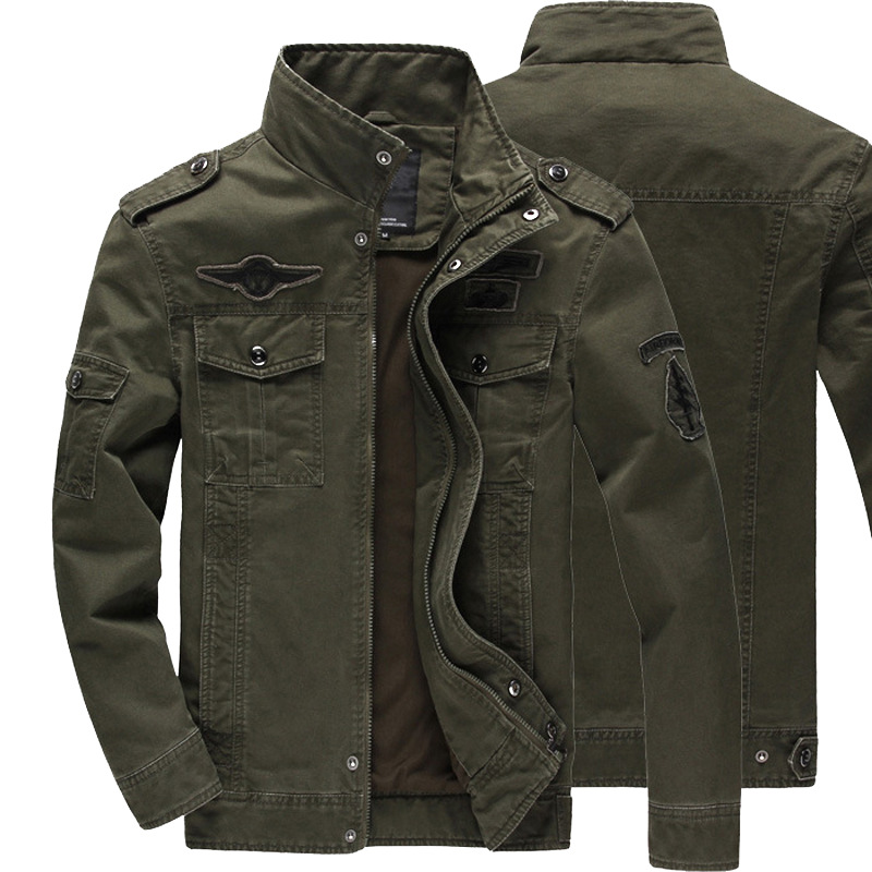 2024 New Cotton Jacket Men's Wild Hunting Windproof Multi-Pocket Work Jacket Autumn Casual Army Green Mountain Climbing Coat