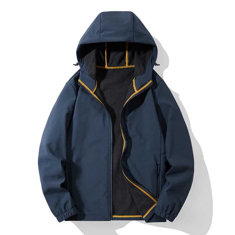 Gorasion New Mens Winter Outdoor Windbreaker Fashion Hooded Jacket Sports Mountaineering Suit Texturing Mens Casual Coat W250711