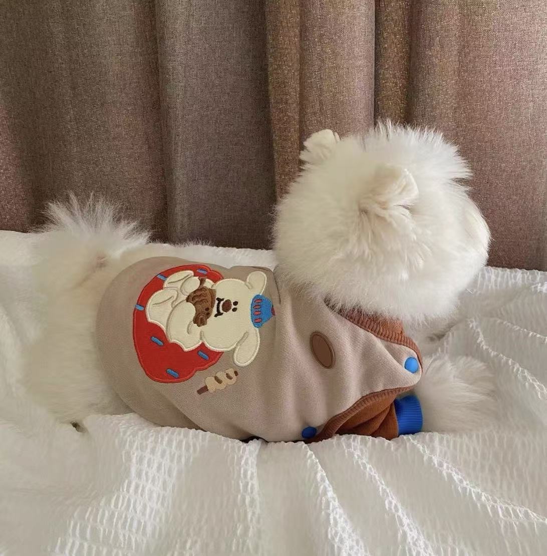 T678 Vest warm coat Teddy Bichon French Bulldog Schnauzer dog cat winter clothes