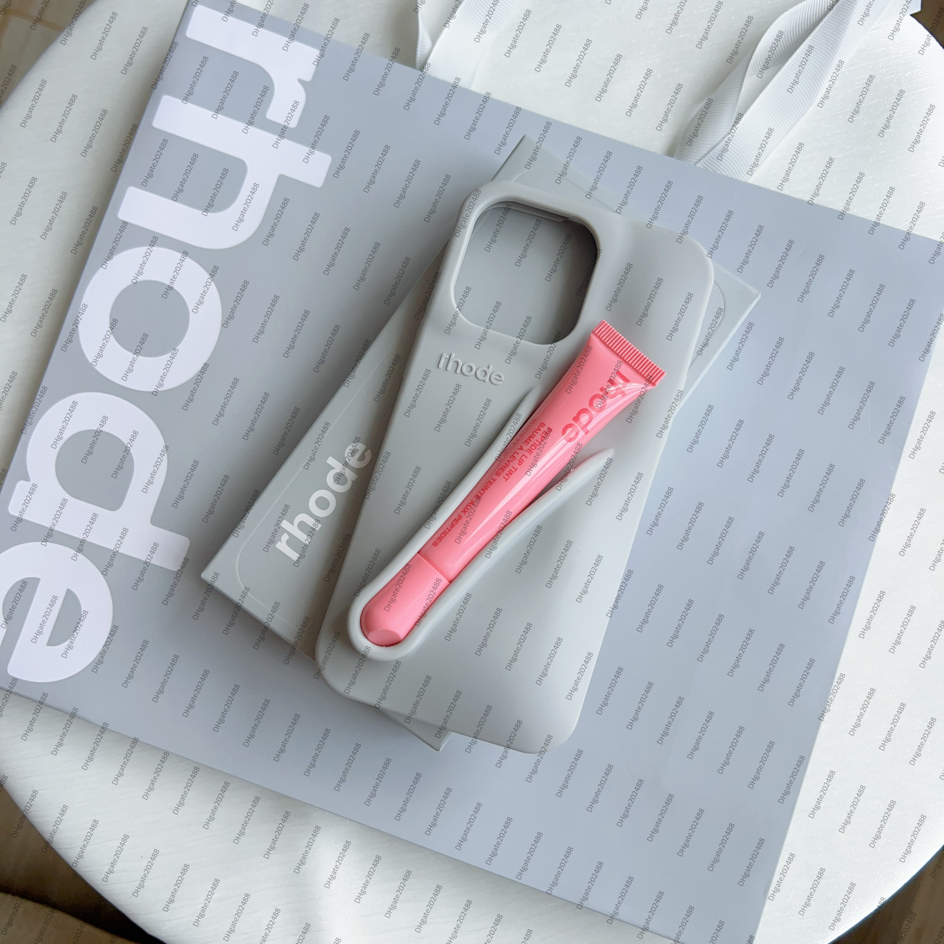 Rhode phone case Carrying a handbag Lipstick Portable Case Design Lip Gloss Lipstick Lip Balm 3D Make-Up Silicone Phone Case for iPhone 15 16 Hol