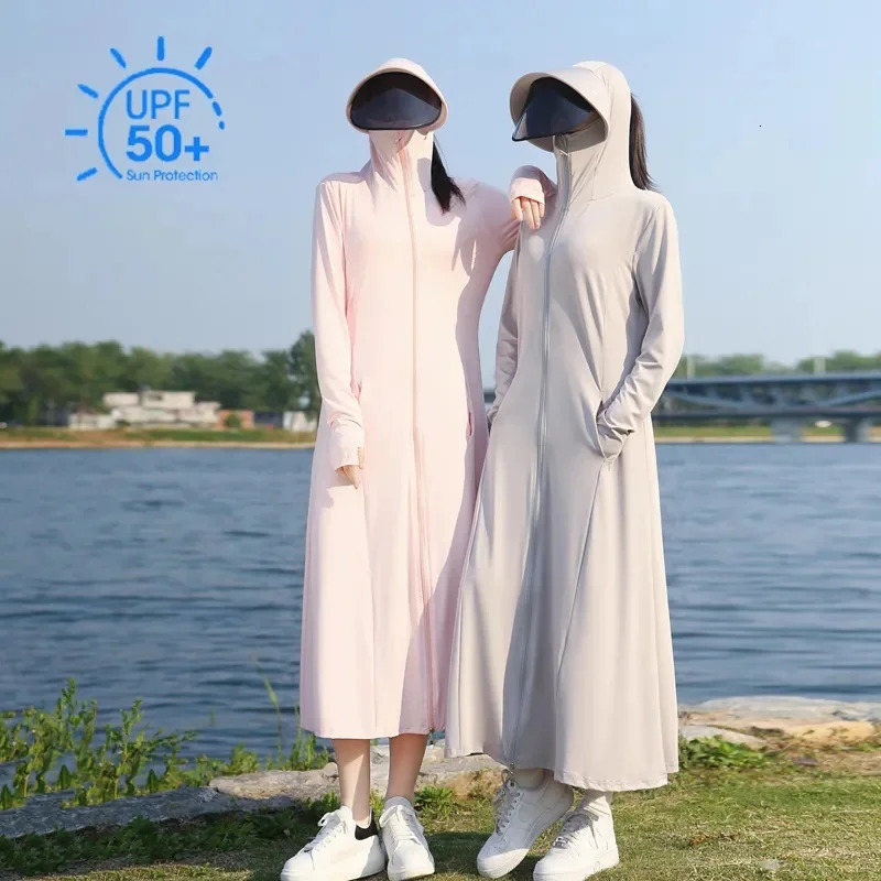 Sunscreen Clothing For Women In Summer Thin Version UPF50 Long Full Body Cardigan Sun Protection Clothing UV Shirt Pink 250703