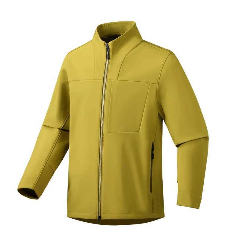 Windproof Jacket Outdoor Soft Shell Jacket Mens and Womens Spring and Autumn Waterproof Breathable Stand-up Collar Jacket New W250711