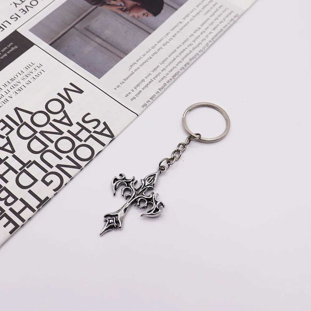 1 piece of cross mens alloy keychain key ring accessories bag accessories car keychain pendant y250710