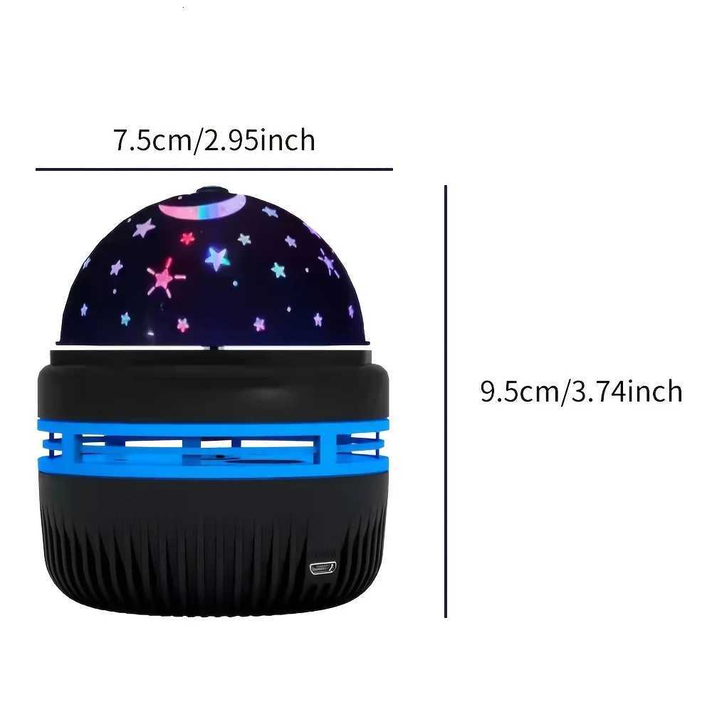 Colorful LED Starry Sky Projector Light Rotating Magic Ball Moon Star Night Light Bedroom Atmosphere Lamp For Home DecorationXJ250710
