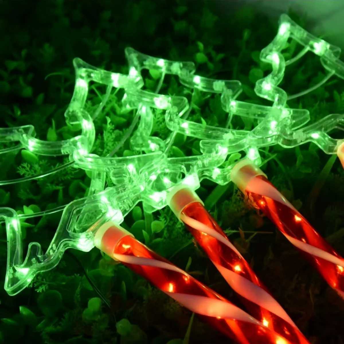 5-piece set of LED solar Christmas tree ground-mounted lights suitable for courtyard and path atmosphere decoration lights XJ250710