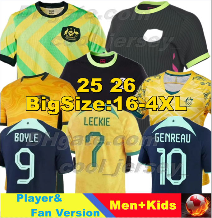 XXXL 4XL 25 26 Socceroos Soccer Jerseys 2025 2026 Australia national soccer team Football Shirts Men Kids Kits Sets