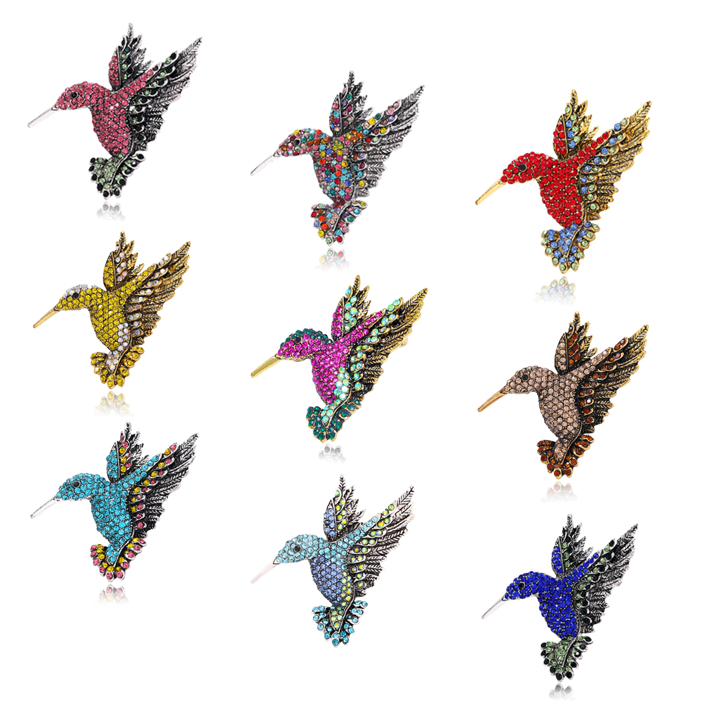 Nuovo RetrÃ² Di Altissimo Grado Tutto Il ColibrÃ¬ Rostone Spilla Lucida Di Cris…