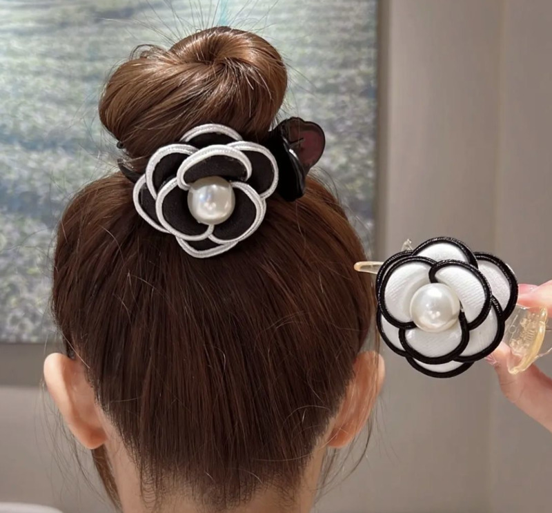 Super Fairy AB Double-Sided Claw Clip for Women Elegant Bun Hair Clip for Back of Head High Ponytail Hairpin Hair Accessory 250711