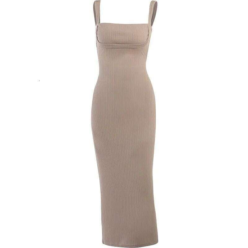 Summer New Hollow Out Bodycon For Women, High-End Mid-Length Slim Fit Strap Dress B5