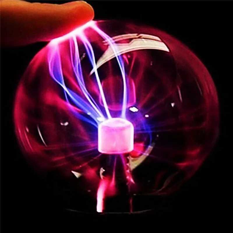 3Inch Novelty Magic Crystal Plasma Ball Touch Lamp LED Night Light Sphere Nightlight a gift for children on birthdays and Christmas decorative lightin