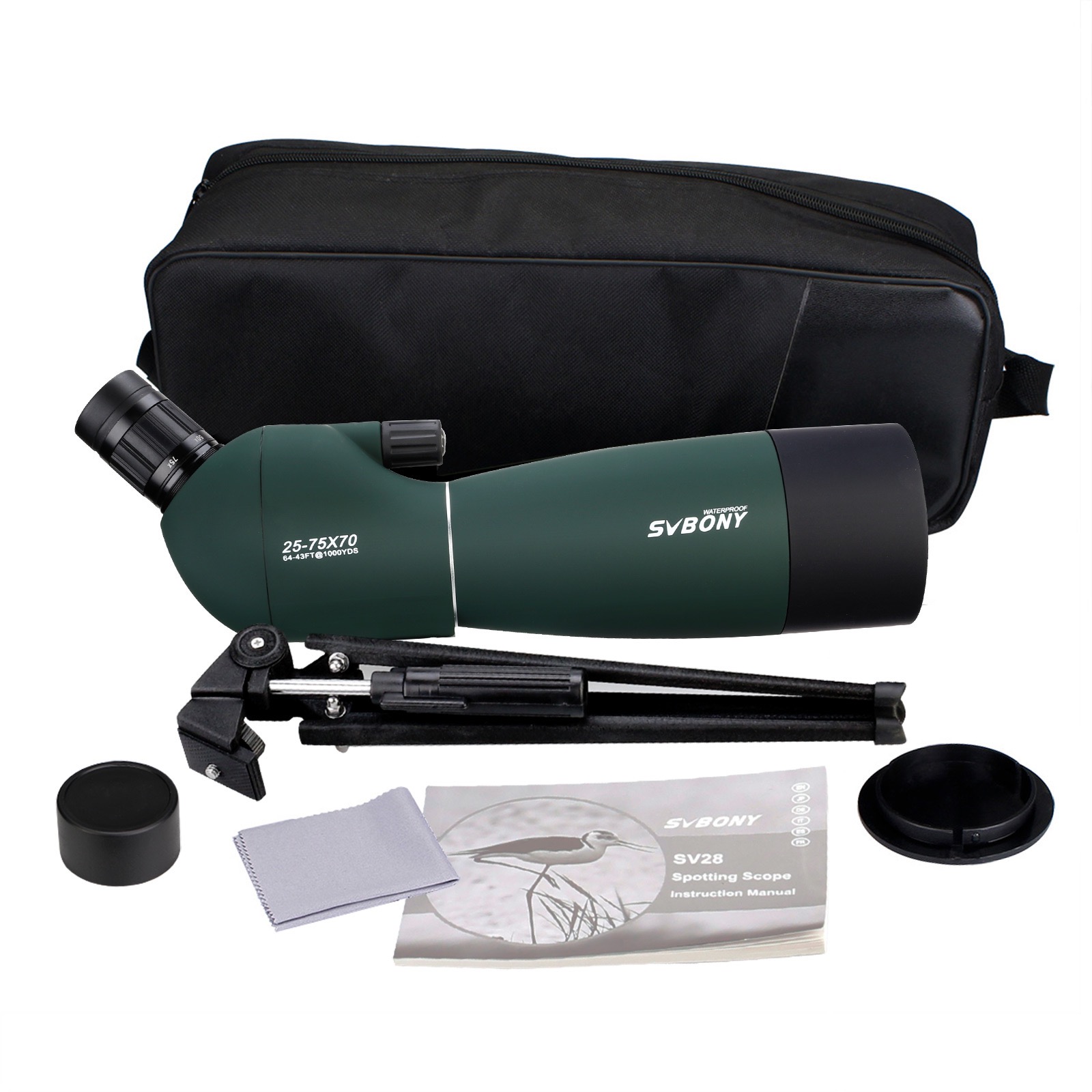 SVBONY F9308B Telescope Spotting Scope Monoculars Powerful Binoculars Bak4 FMC Waterproof With Tripod Camping