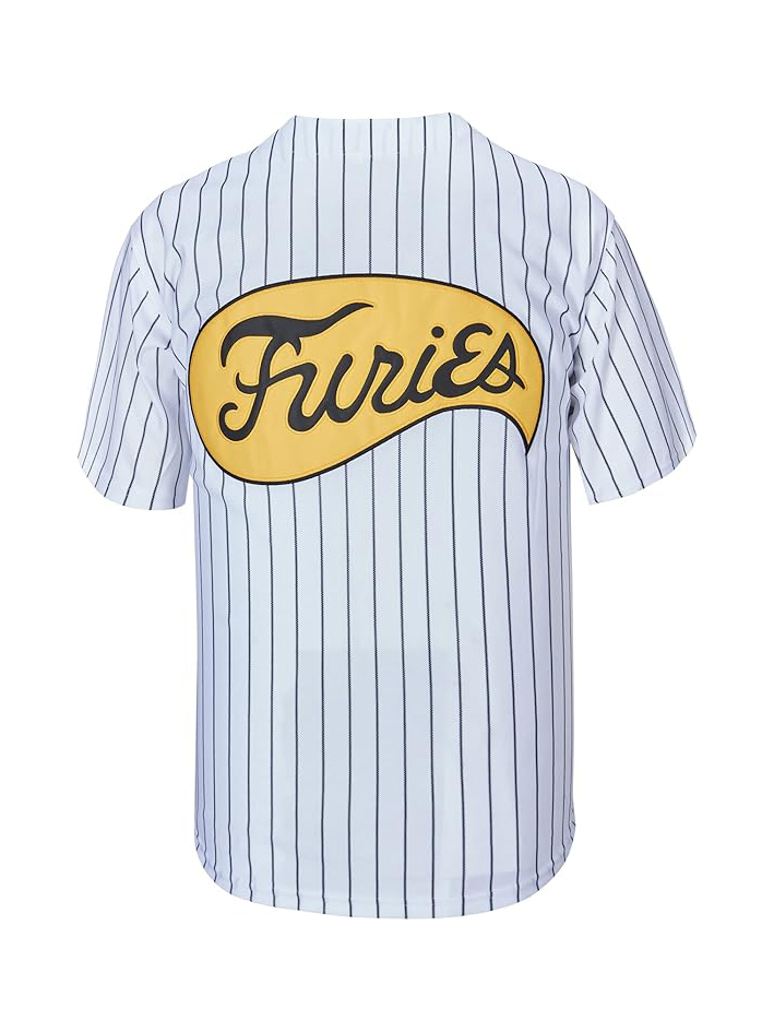In stock Men's The Warrior Furies Baseball Jersey Stitched Embroidered Polyester Retro Classic Letter Number Design Movie Jerseys