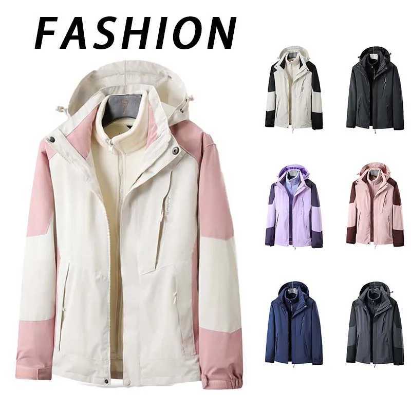 New Winter Mens 3 In Thick Hiking Jacket Women Fleece Coats Anti-Fouling Waterproof Coat Outdoor Warm Jacket Windproof Jackets W250711