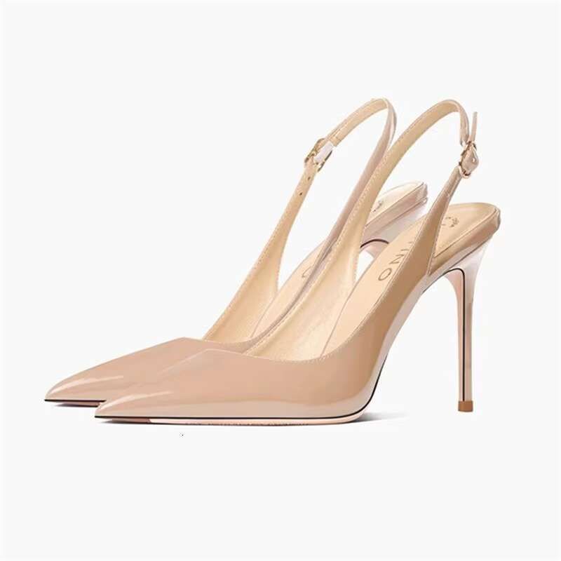 DGadget Pointed Toe High-Stilettos - Classic Patent Leather Sandals for Business Wear